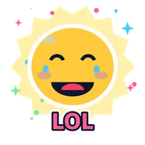 Animated LOL sticker made from a video