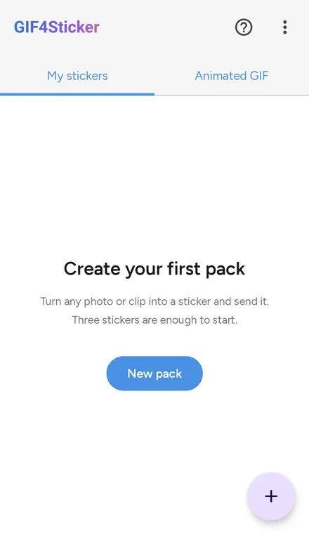 GIF Sticker Maker turning a GIF into an animated sticker